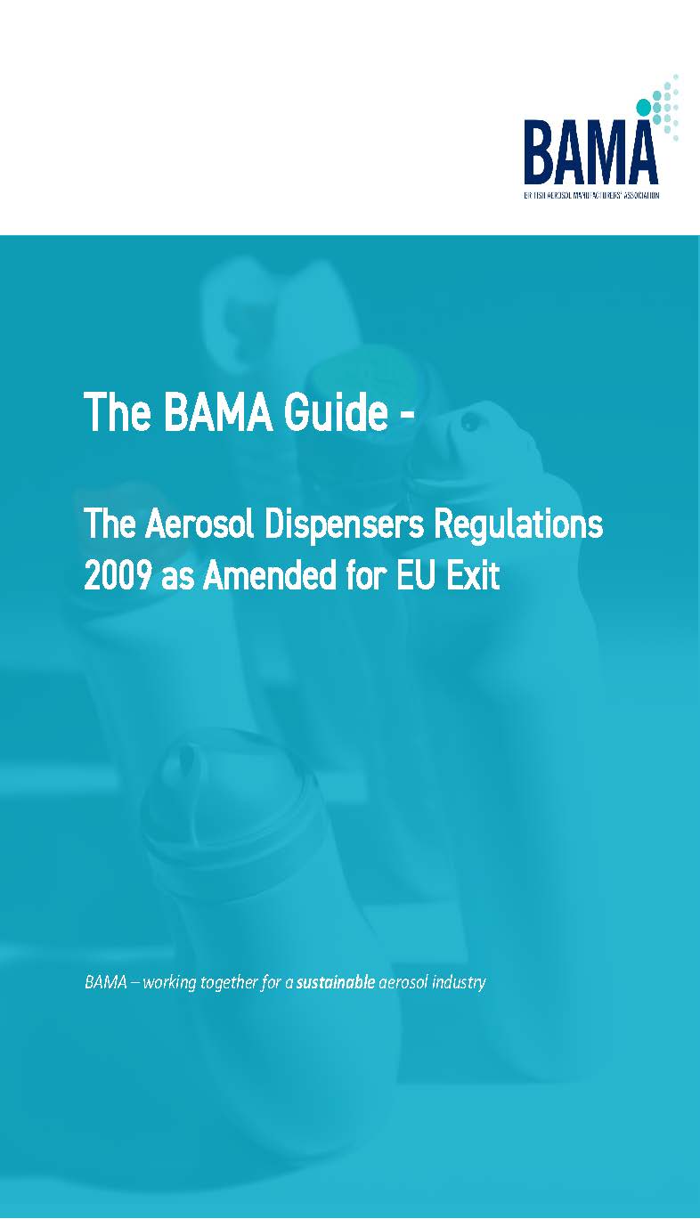 The Aerosol Dispensers Regulation 2009 as Amended for EU Exit